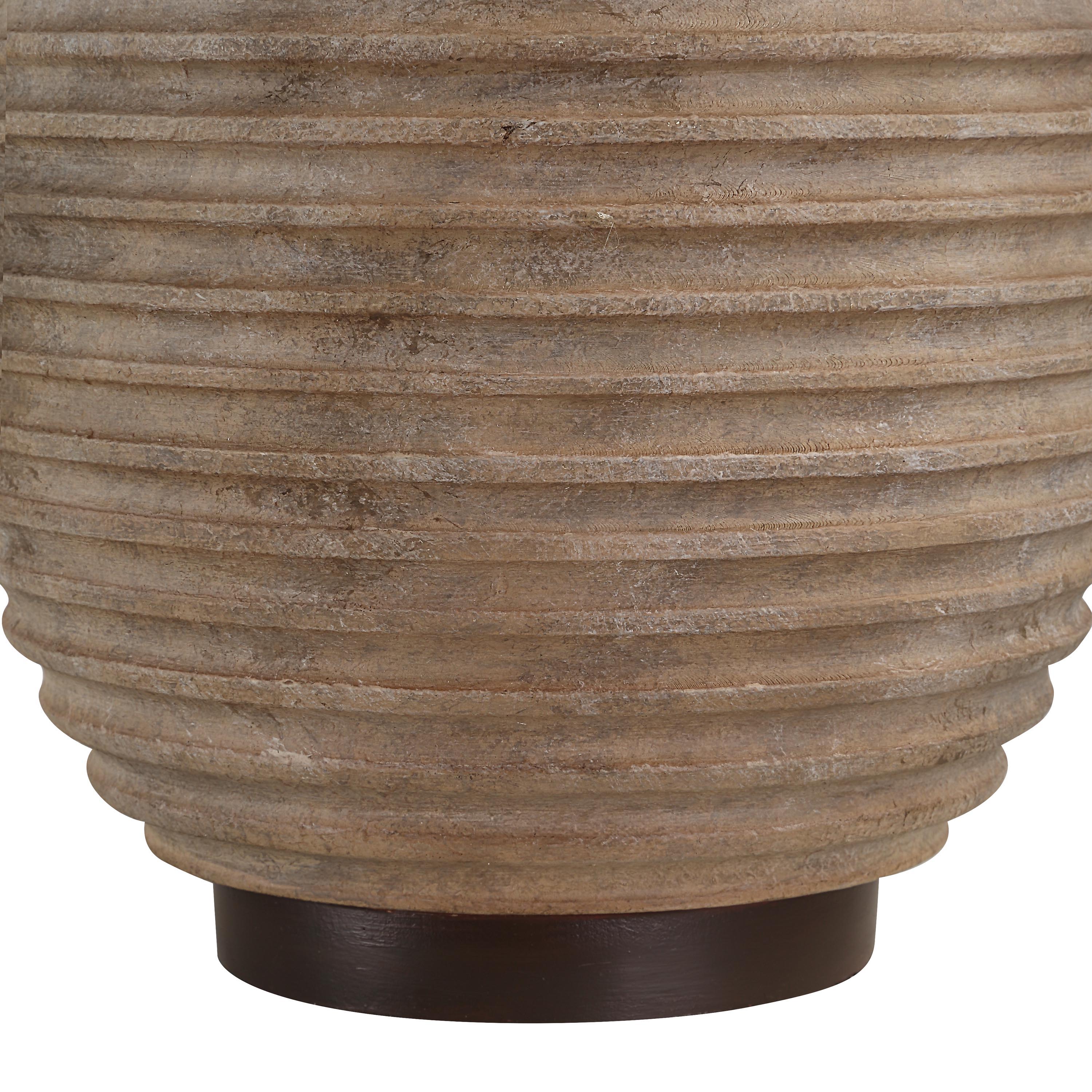 Everren Cebada 27.5" Height Table Lamp - Textured Brown & Beige
