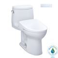 TOTO Washlet+ Ultramax II One Piece Elongated 1.28 GPF Toilet with Auto Flush Washlet+ S7A Contemporary Bidet Seat
