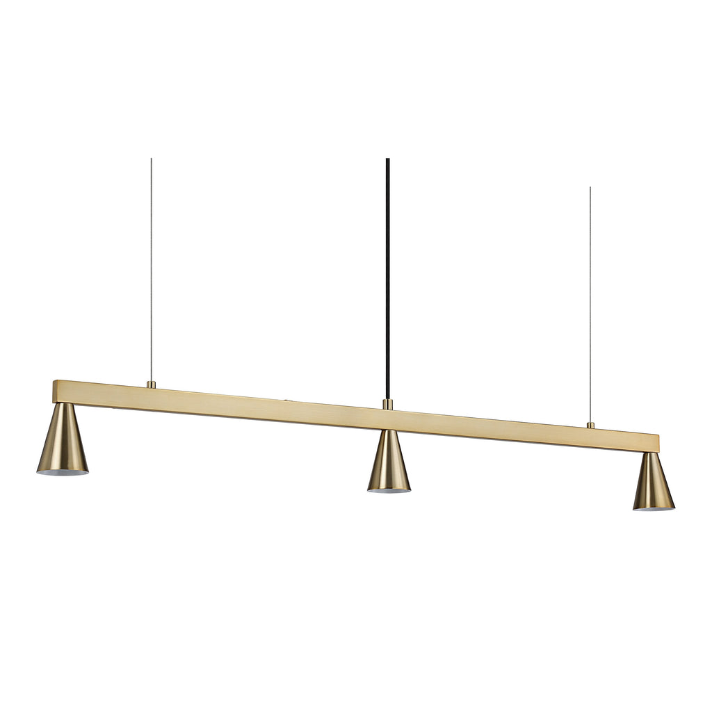 Renwil Linea 42" Wide 3-Light Chandelier - Champagne