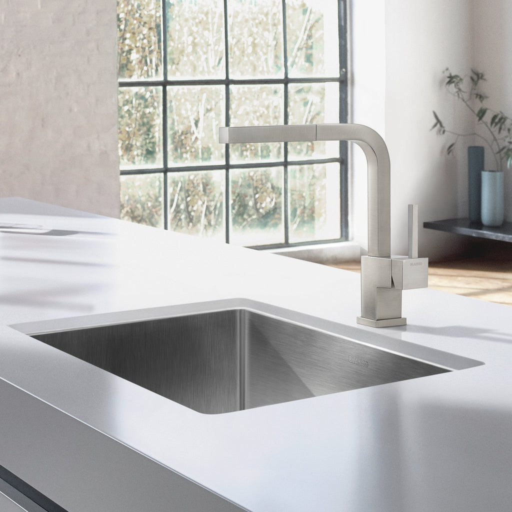Blanco Quatrus R15 25" Single Bowl Undermount Stainless Steel Kitchen Sink