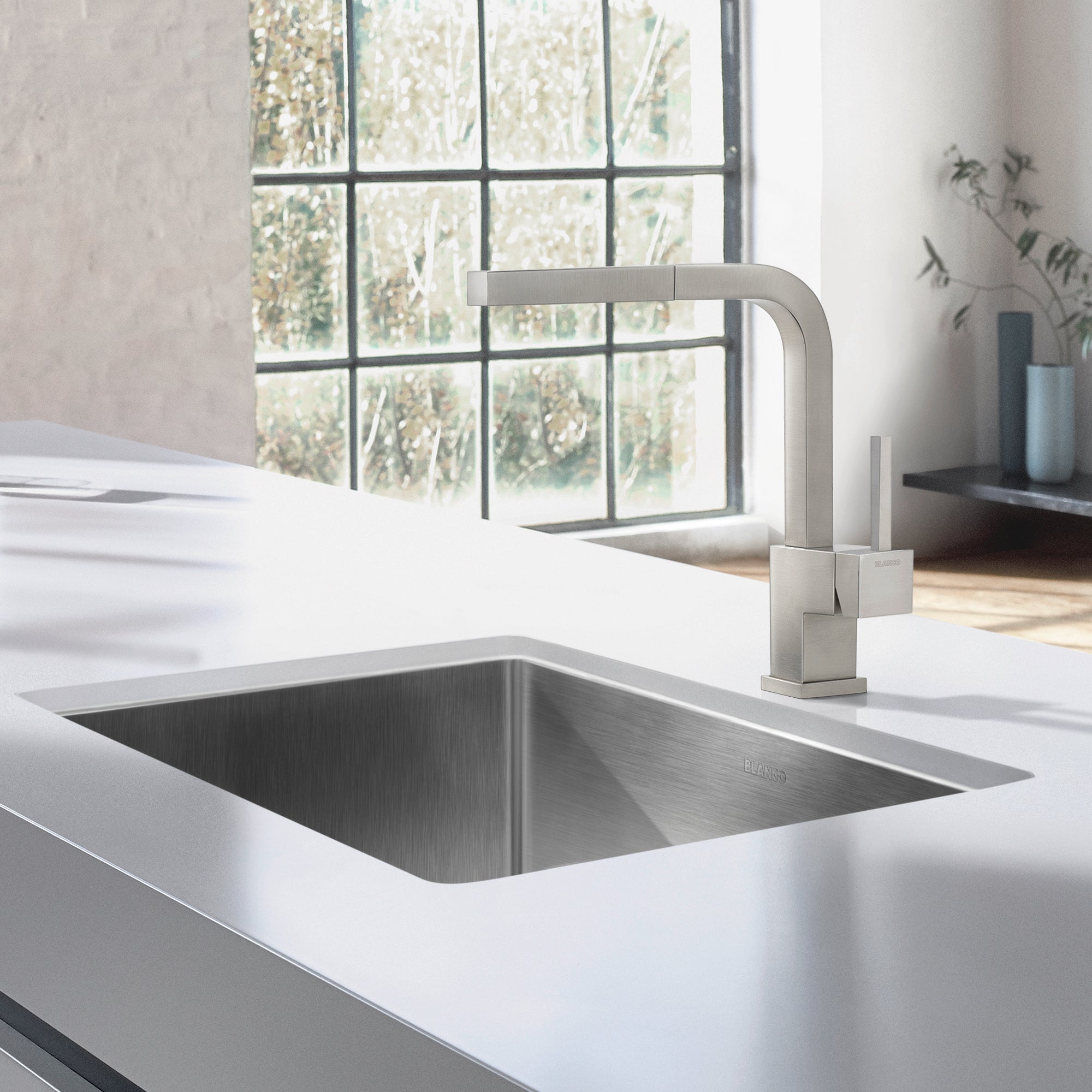 Blanco Quatrus R15 25" Single Bowl Undermount Stainless Steel Kitchen Sink