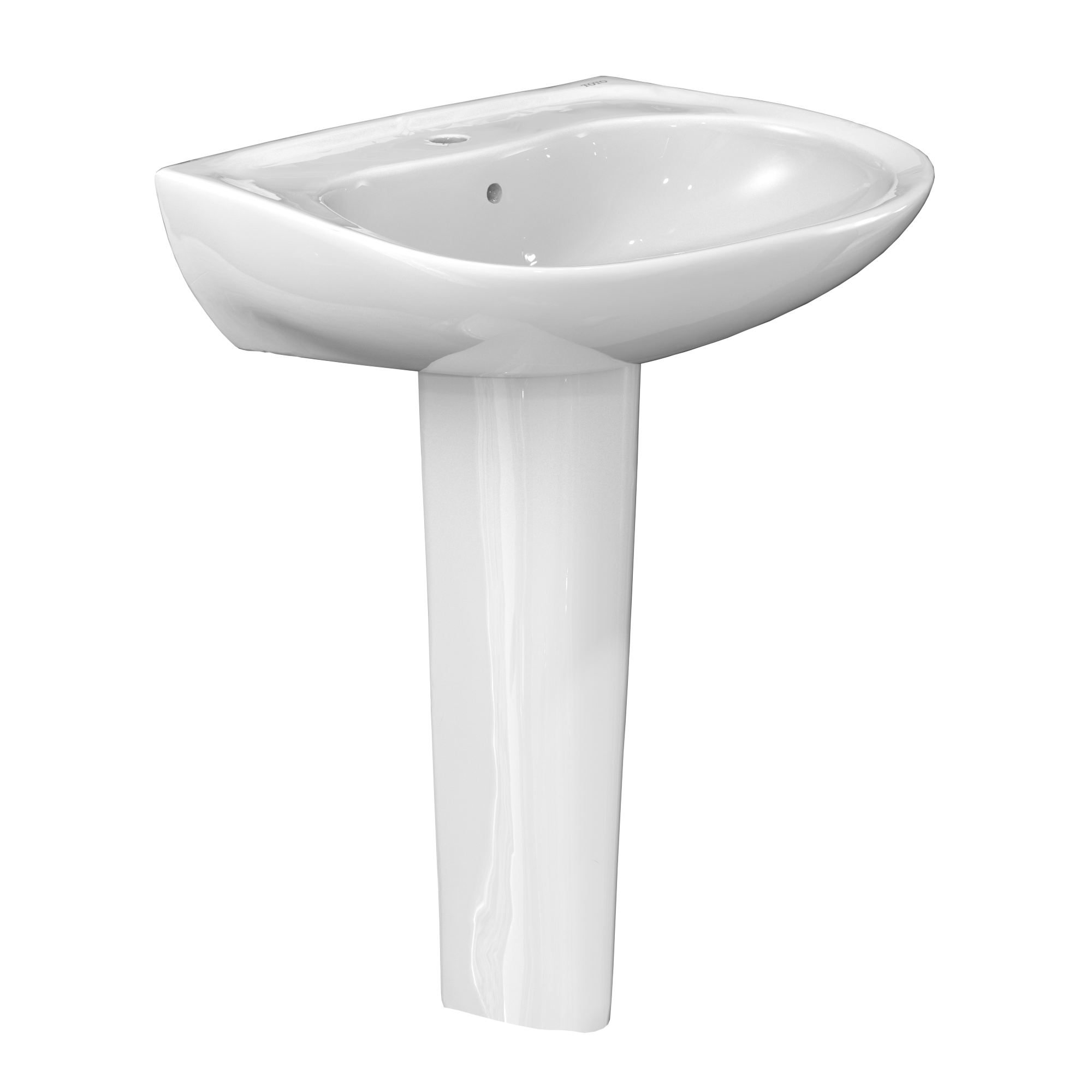 TOTO Prominence Oval Basin Pedestal Bathroom Sink For Single Hole Faucets