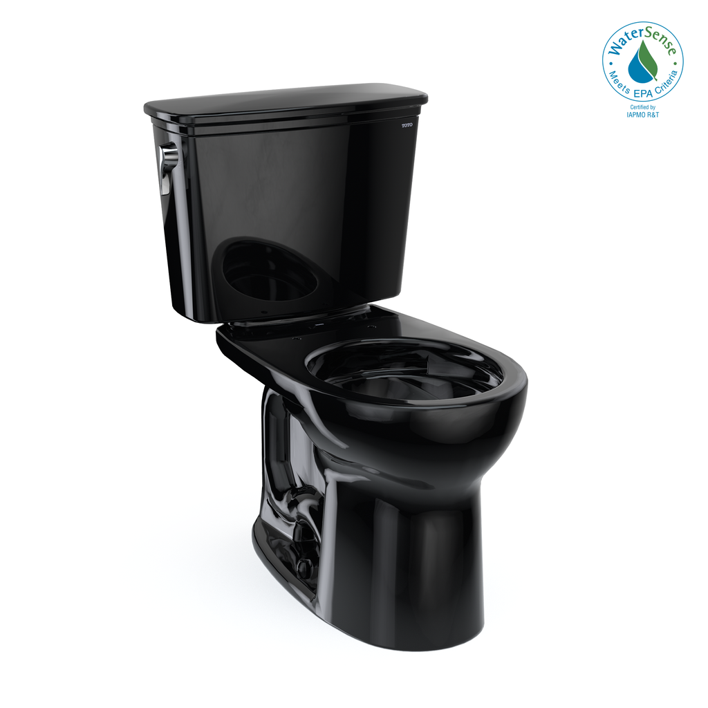 TOTO Drake Toilet - Transitional Two-Piece Round Toilet with Universal Height, 1.28 GPF Tornado Flush