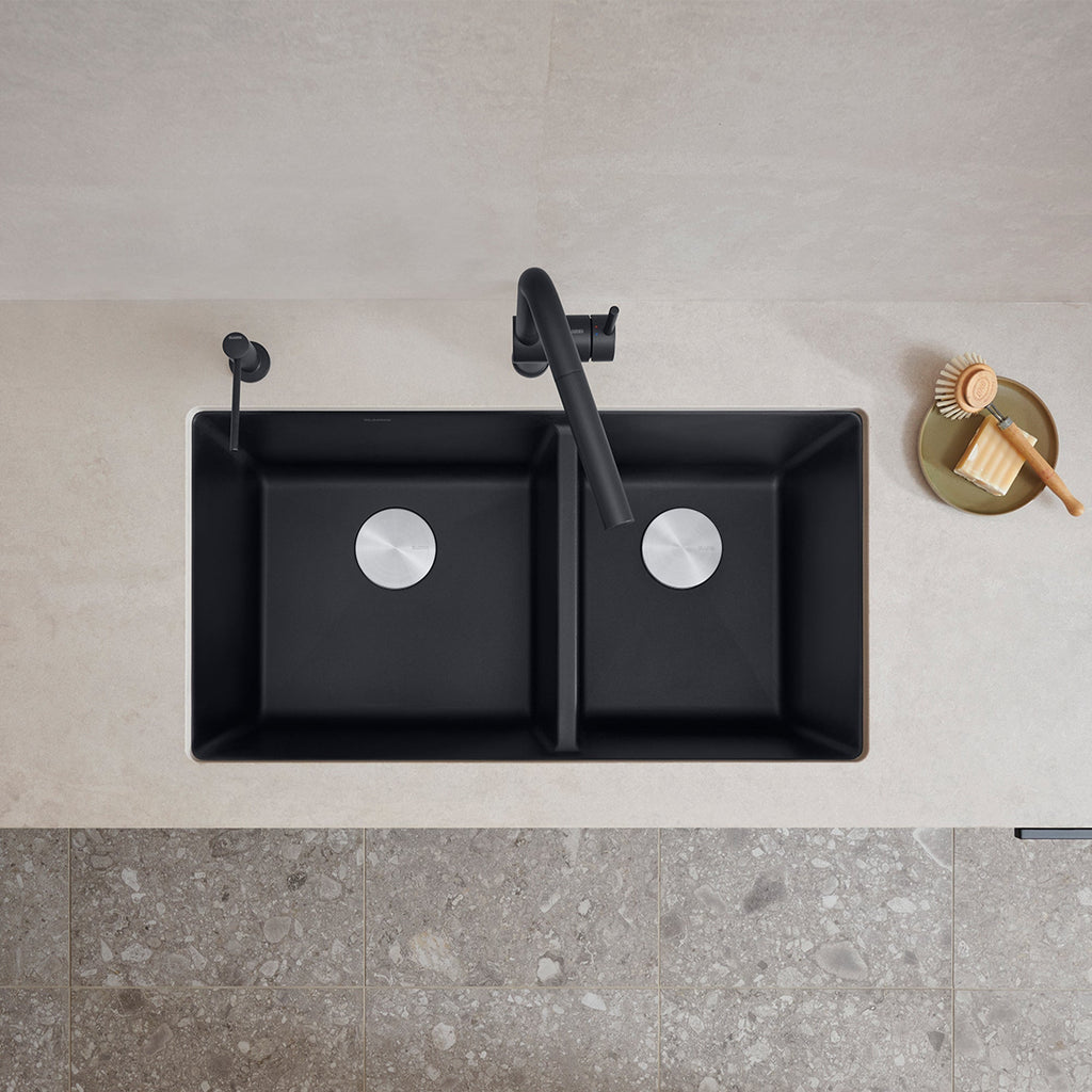 Blanco Precis Silgranit 33" 60/40 Double Bowl Undermount Kitchen Sink