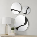 Renwil Dansk 3 Piece Tall Round Wall Mirror - Black