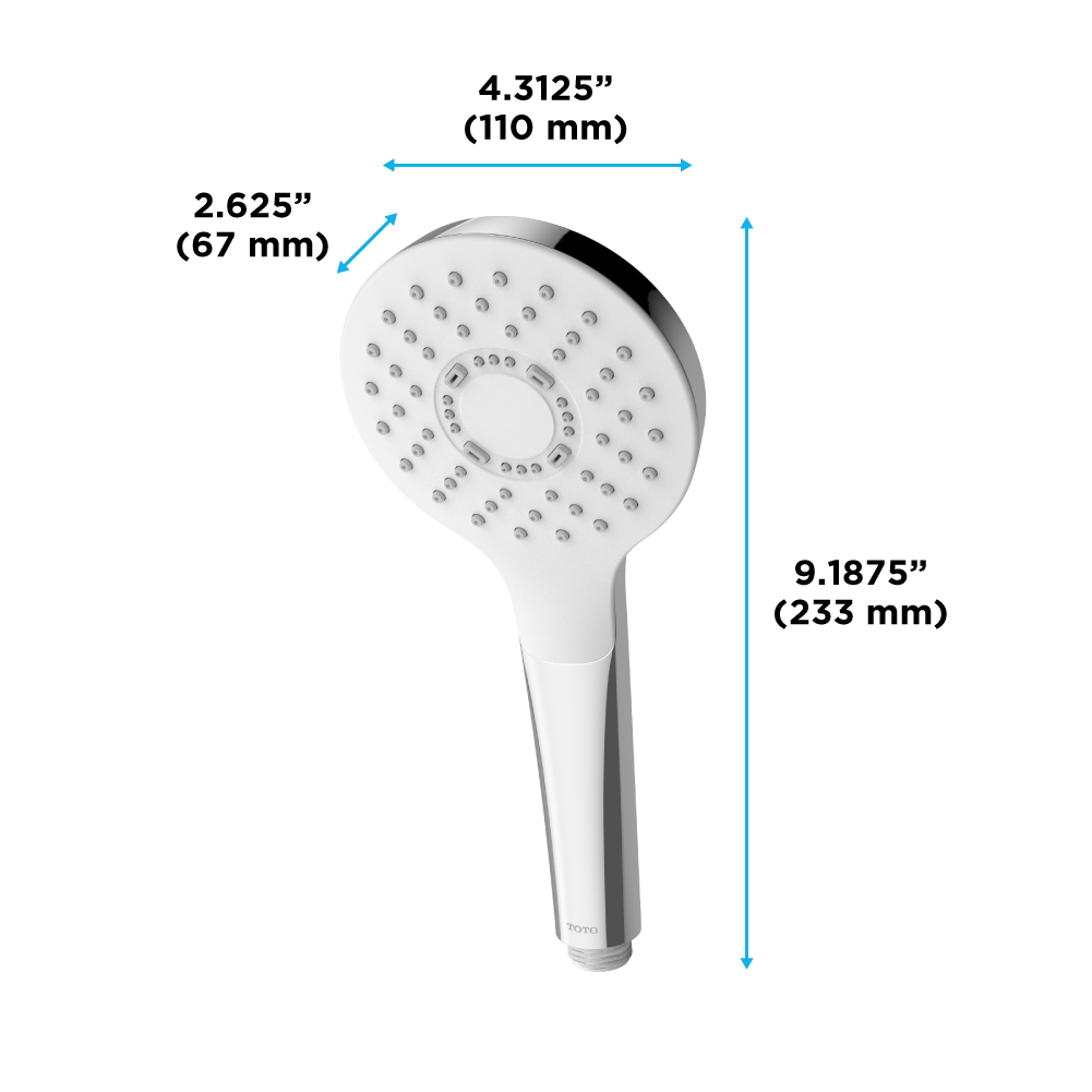 TOTO G Series 1.75 GPM Single Spray 4" Round Handshower with Comfort Wave Technology