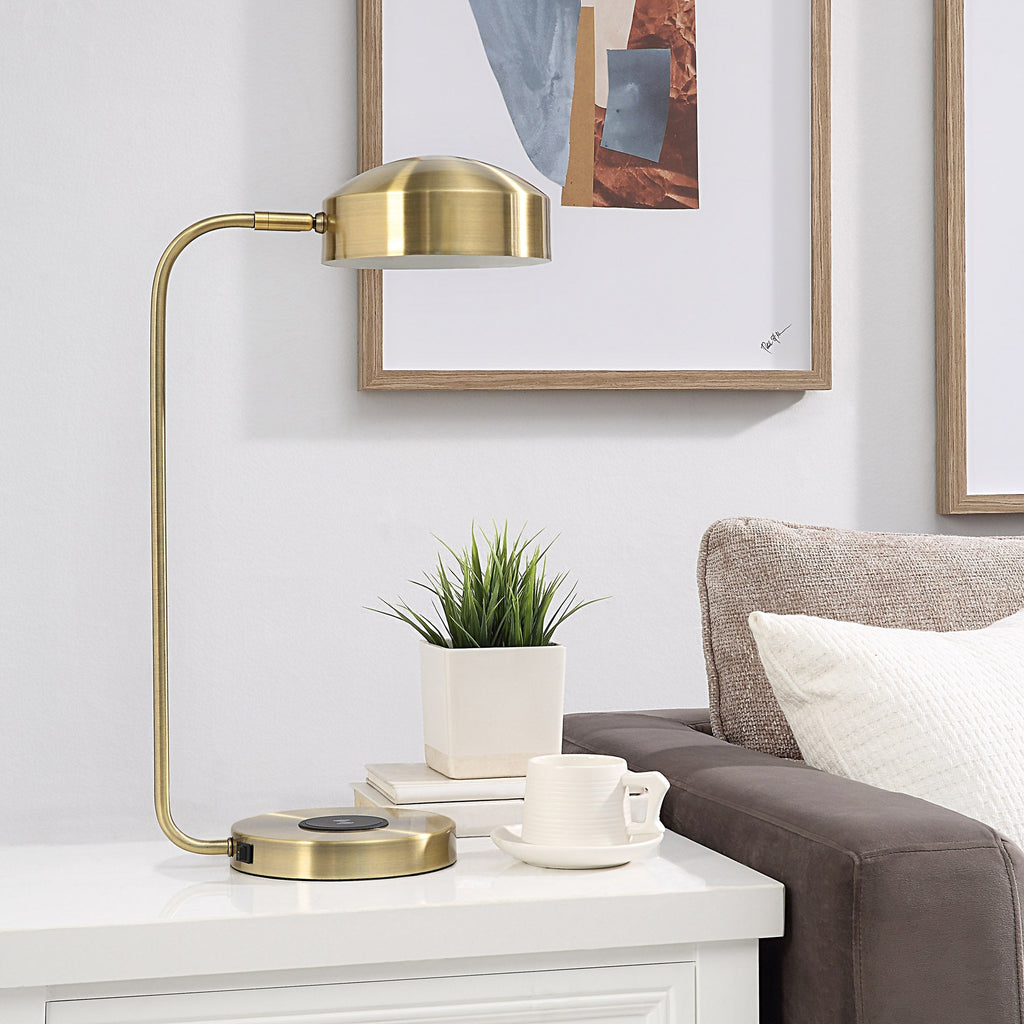 Renwil Riesco 22.5" Length Desk Lamp - Antique Brass