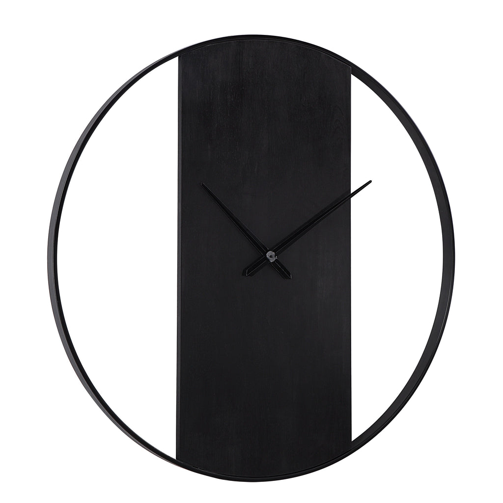 Renwil Romy Indoor Iron Wall Clock - Matte Black