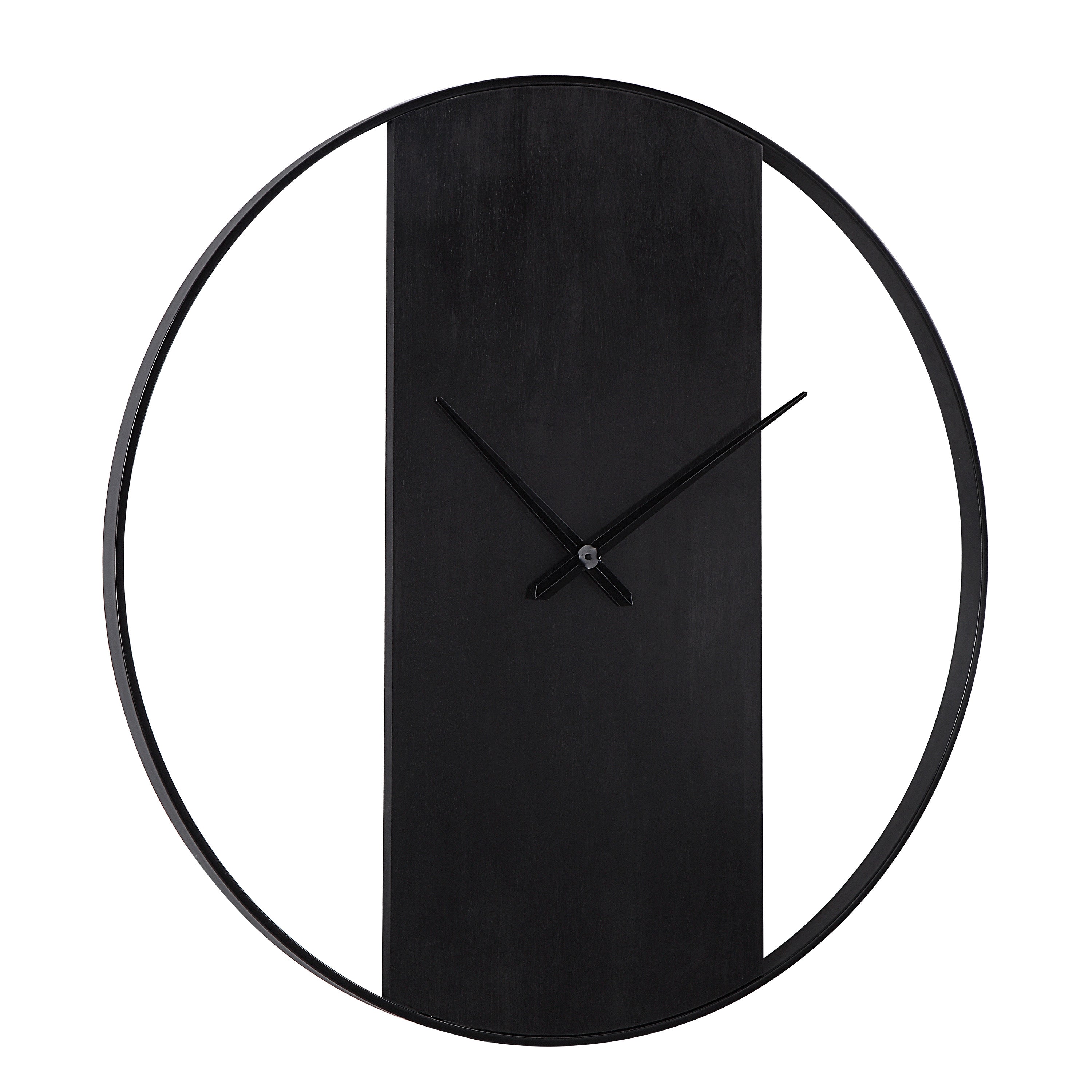 Renwil Romy Indoor Iron Wall Clock - Matte Black
