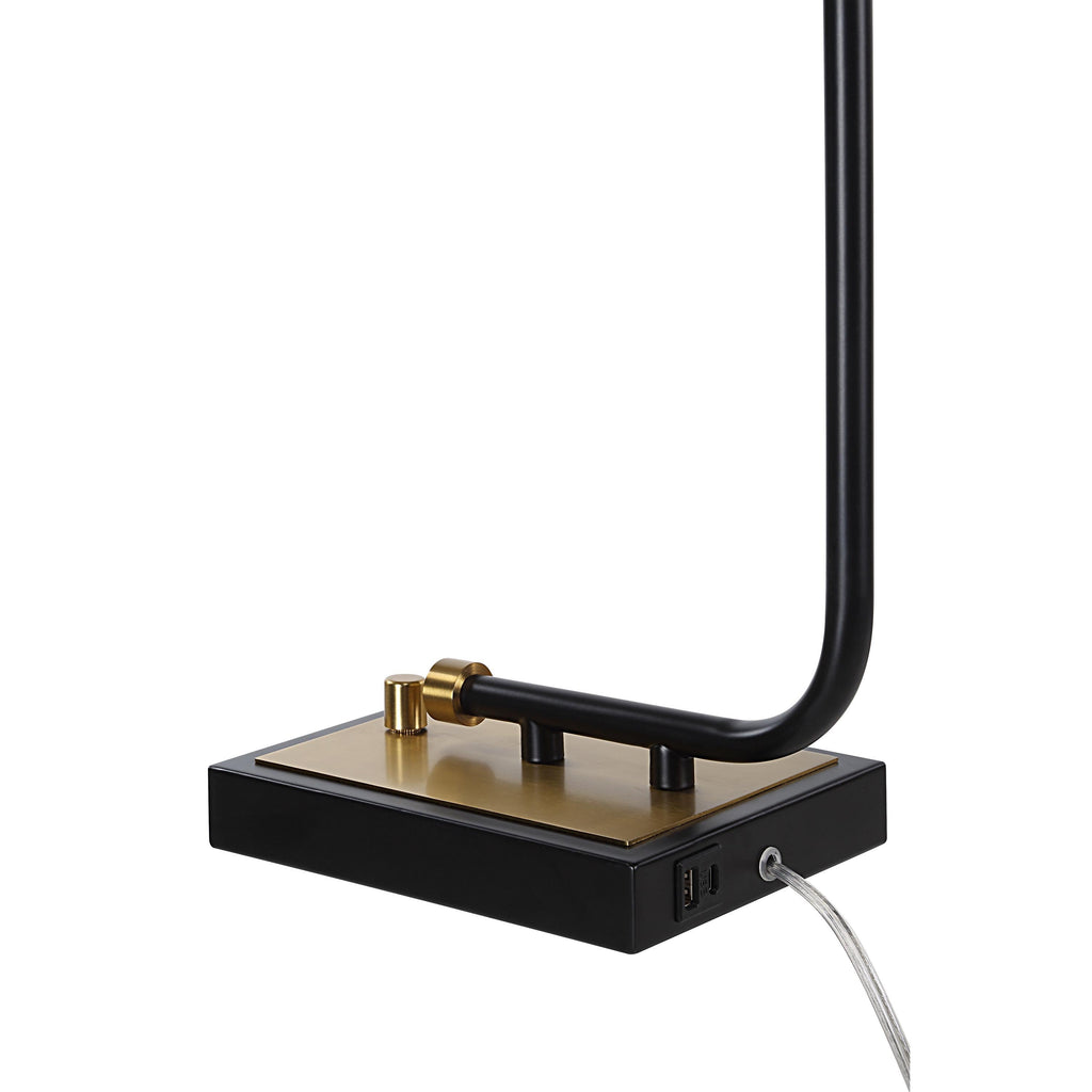 Everren Perlato 28" Height Table Lamp - Matte Black