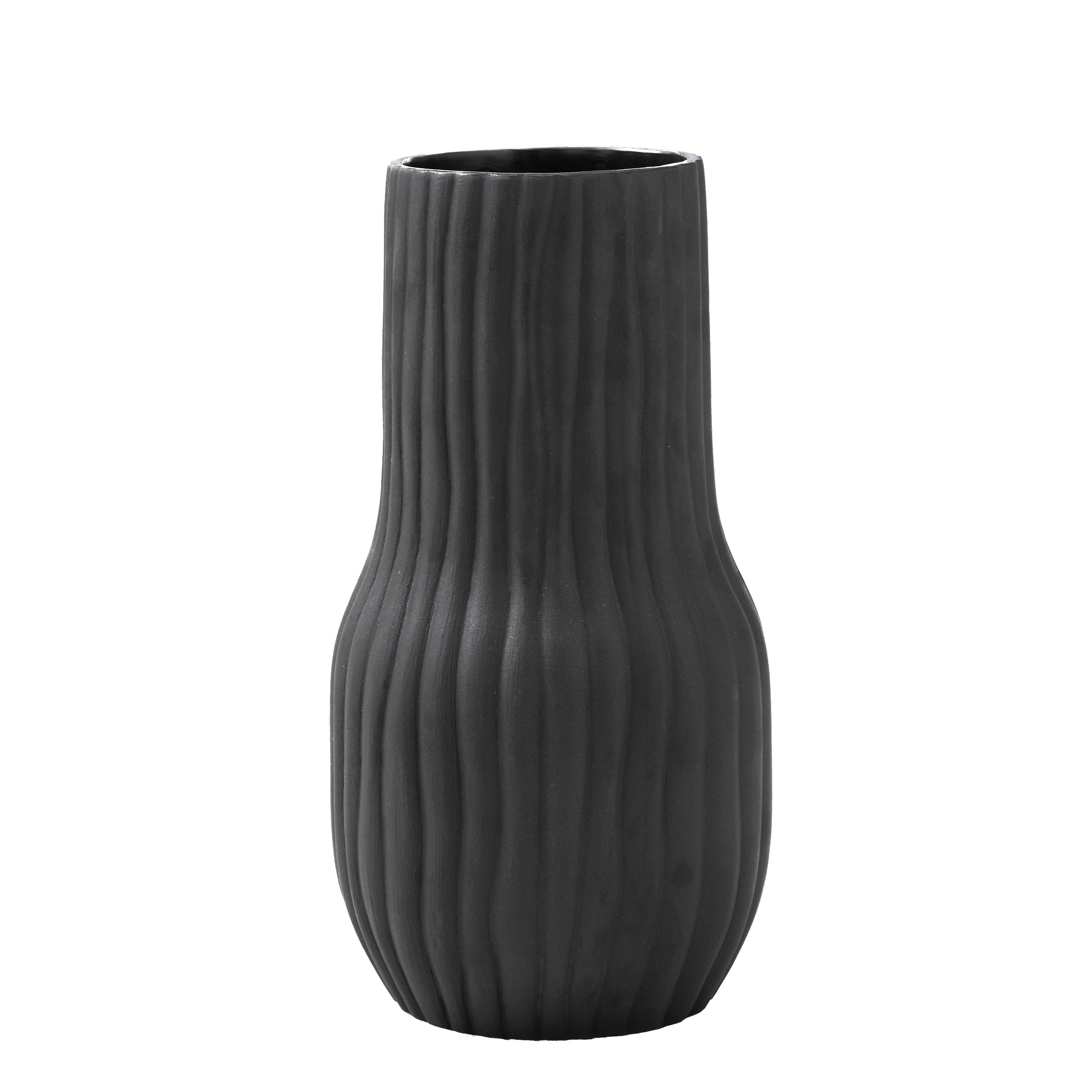 Renwil Nocera Indoor Ceramic Stoneware Vase - Matte Black