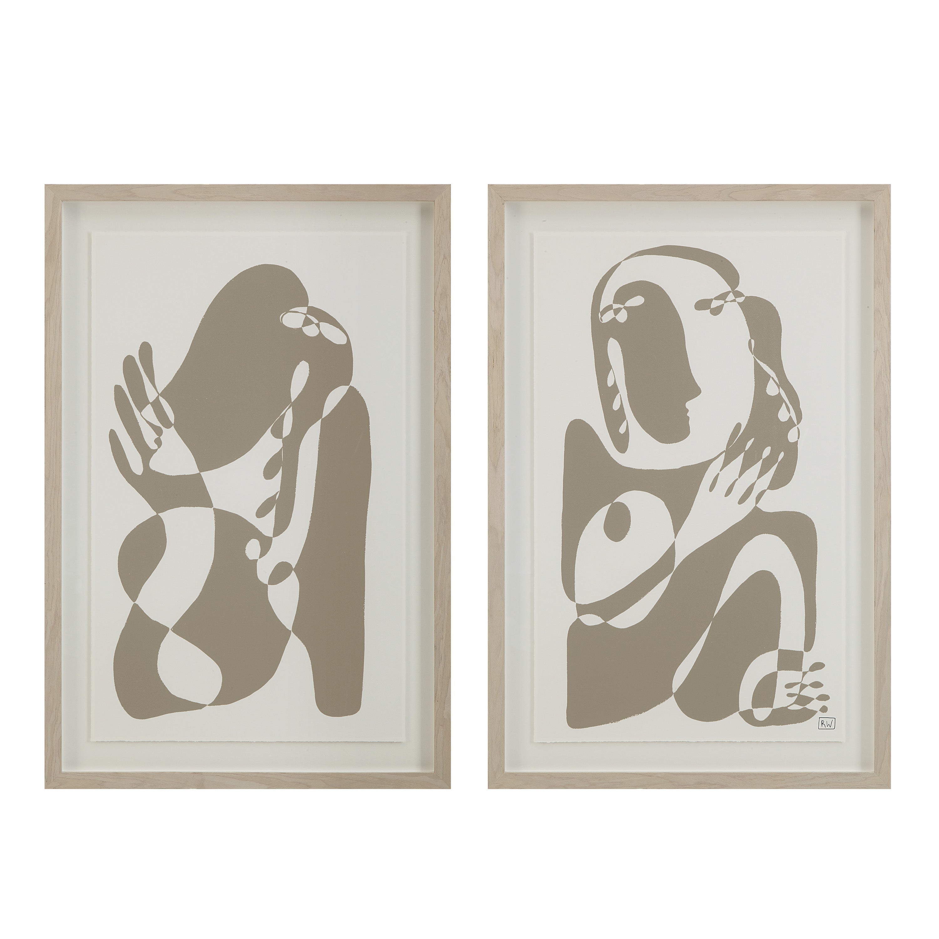 Renwil Cybel 24.1" Wide Wall Art with Wood Frame - Walnut