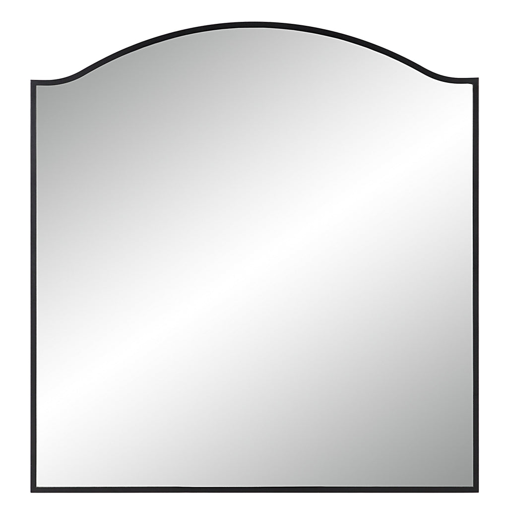 Renwil Bandon 40" Tall Arch Wall Mirror - Black
