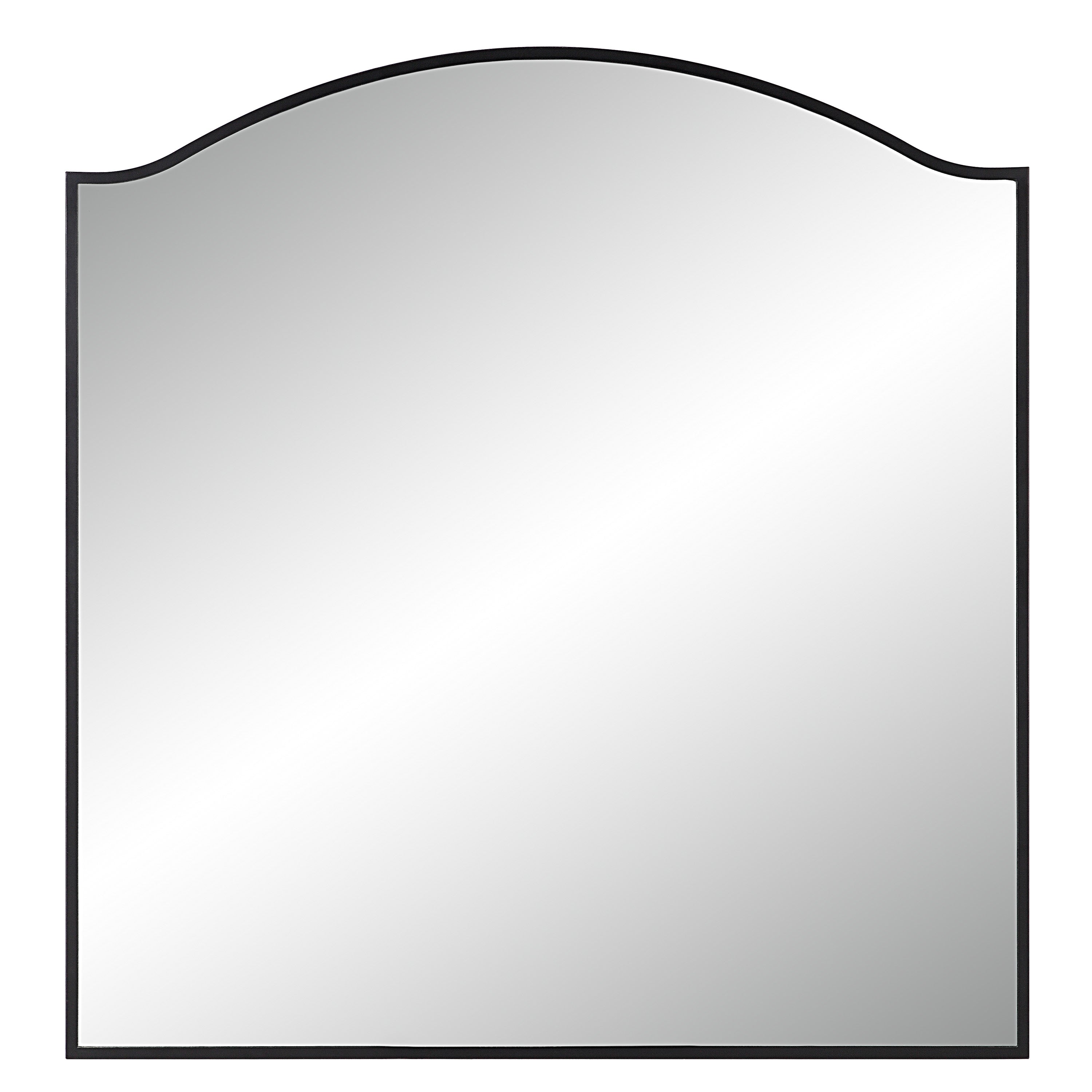 Renwil Bandon 40" Tall Arch Wall Mirror - Black