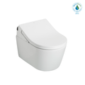 TOTO Washlet+ Rp Wall Hung D Shape Toilet with Rx Bidet Seat and Duofit In Wall 1.28 and 0.9 GPF Auto Dual Flush Tank System