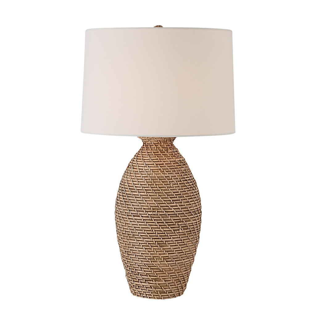 Everren Santal 30" Height Table Lamp - Natural With Black Wash