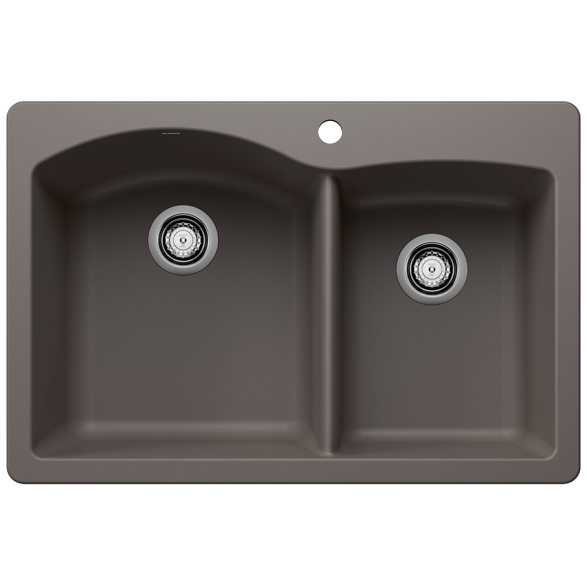 Blanco Diamond Silgranit 33" 60/40 Double Bowl Dual Mount Kitchen Sink