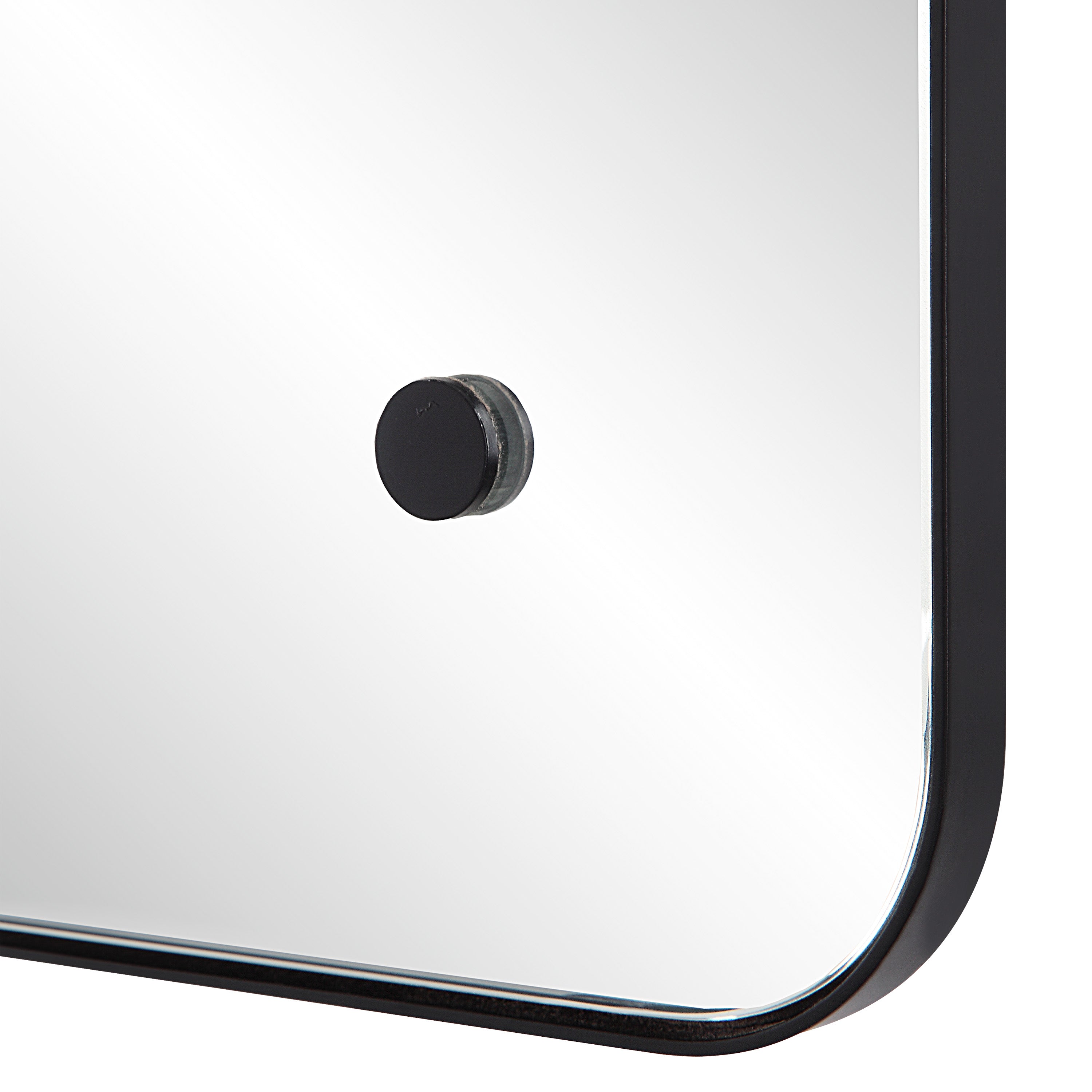 Renwil Aine 36" Tall Rectangular Mirror - Matte Black