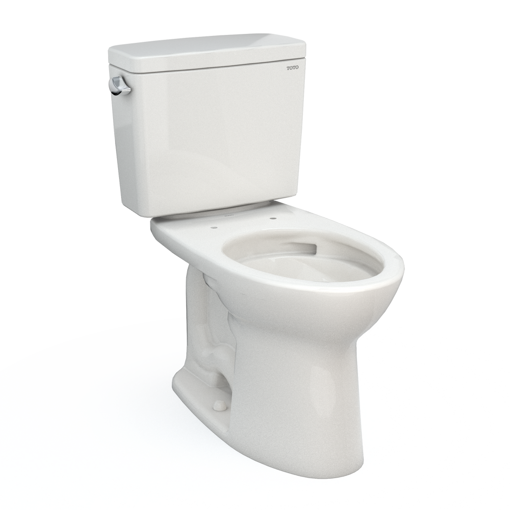 TOTO Drake Two Piece Elongated 1.6 GPF Universal Height Tornado Flush Toilet